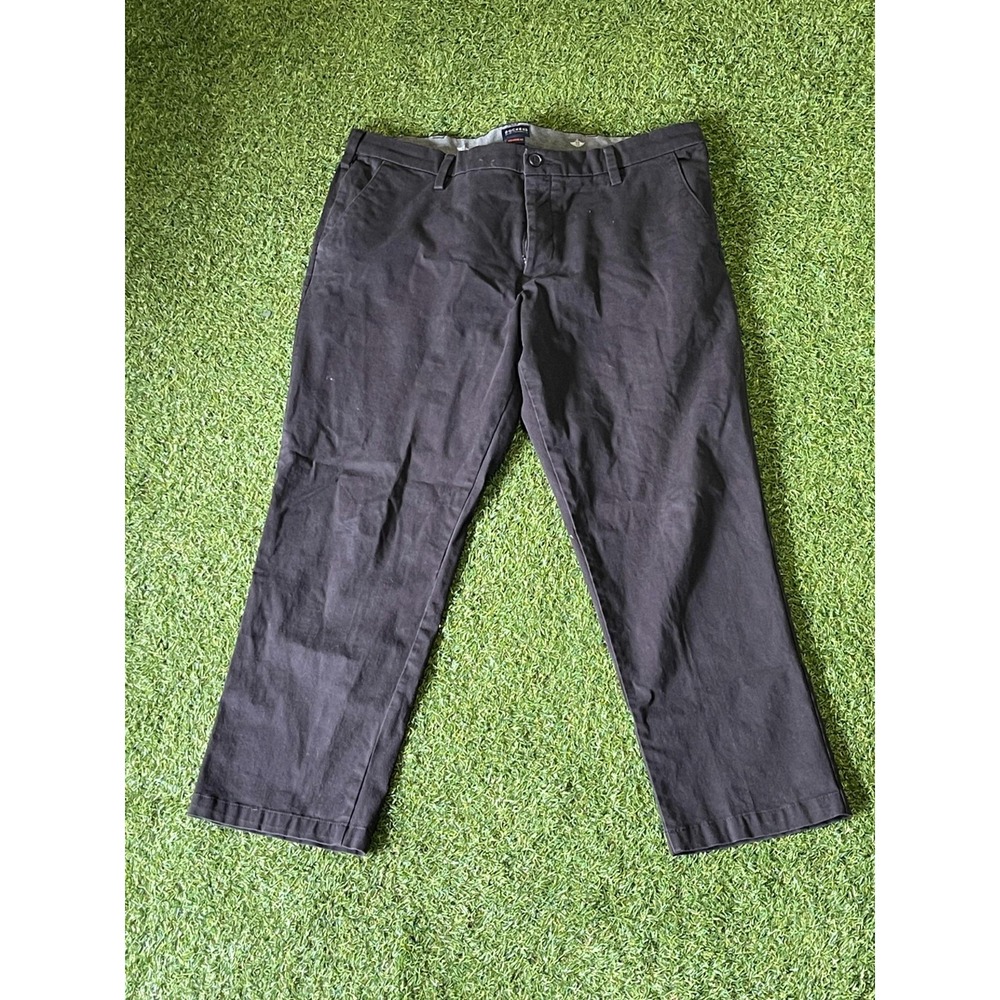 Dockers Chino Pants Mens 40x30 Black Stretch Slash Pockets Classic Straight‎ Fit